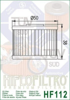 Hiflo Filtro Ölfilter (kompatibler Zubehörartikel für)  Honda / Kawasaki